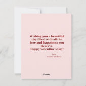 Personaliz Happy Valentine's Photo Balloonハート シーズンカード (裏面)