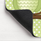 Personalizableのかわいい緑の賢いフクロウ|のマウスパッド マウスパッド (コーナー)