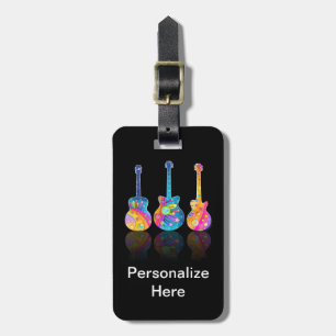 Personalizableのギターの反射の荷物のラベル ラゲッジタグ