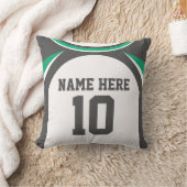 PersonalizableのサッカージャージーのLumbarか装飾用クッション クッション (ブランケット)