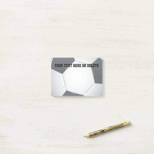 Personalizableのサッカー|のフットボールのノート ポストイット (デスク上)