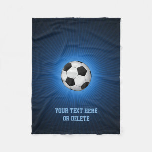 Personalizableのサッカー のフットボールの球 フリースブランケット