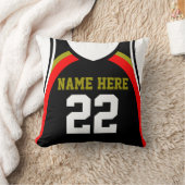 Personalizableのバスケットボールのジャージーの装飾用クッション クッション (ブランケット)