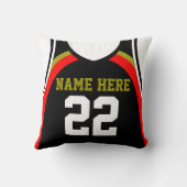 Personalizableのバスケットボールのジャージーの装飾用クッション クッション (裏面)