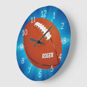 Personalizableのラグビー ラージ壁時計 (傾斜)
