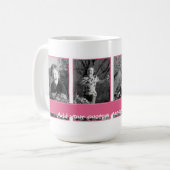 Personalizableの写真のマグのピンクの旗 コーヒーマグカップ (正面左)