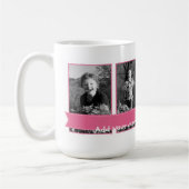 Personalizableの写真のマグのピンクの旗 コーヒーマグカップ (左)