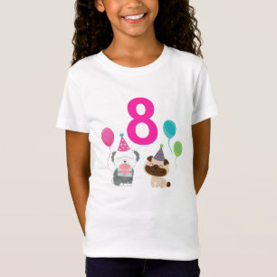 Personalizableの子犬の誕生日のTシャツ Tシャツ