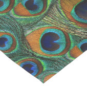 Personalizableの孔雀の羽のプリントのテーブルのランナー ショートテーブルランナー (コーナー)