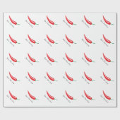 Personalizableの猛烈なチリペッパーの包装紙 ラッピングペーパー (フラット)