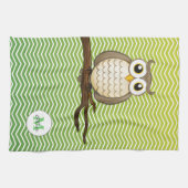 Personalizableの賢いフクロウ| KitchenTowel キッチンタオル (横)