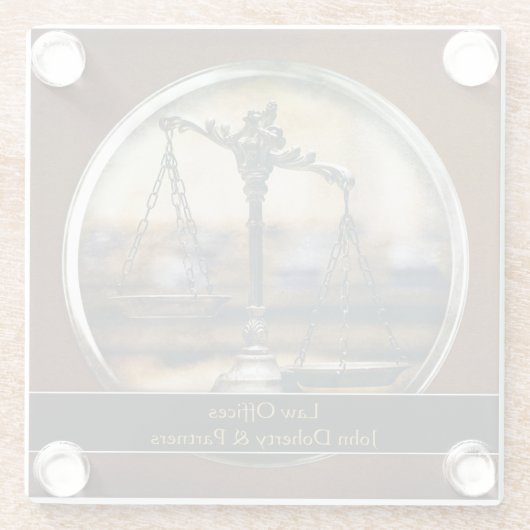 | Personalizableを正義のはかりで測られる ガラスコースター (裏面)