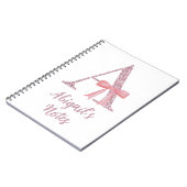 Personalizableイニシャルノートブック ノートブック (左側)