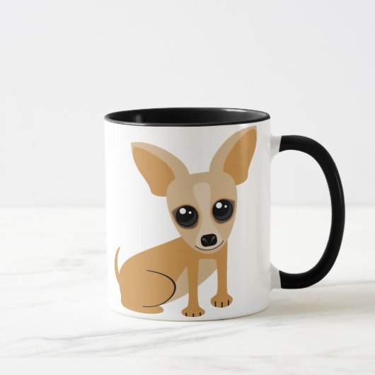 Personalizableタンのチワワ マグカップ (右)