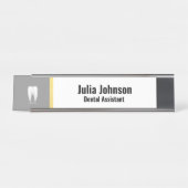 Personalizable歯科医のOfficeロゴ名プレート デスクネームプレート (正面)