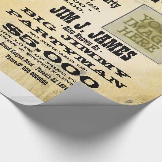 personalizable西部の望まれたポスターを作って下さい ラッピングペーパー (角)