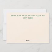 Personalizable 6文字のベビーガール名welcome シーズンカード (裏面)