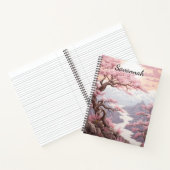 Personalizable Cherry Blossom Waterfall  ノートブック (内部)