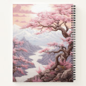 Personalizable Cherry Blossom Waterfall  ノートブック (裏面)