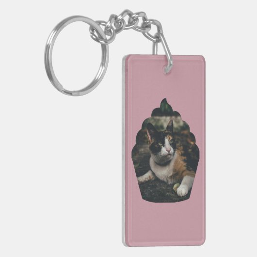 Personalizable Cupcake Pet Owner Keychain キーホルダー (正面左)