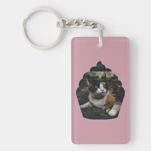 Personalizable Cupcake Pet Owner Keychain キーホルダー (正面)