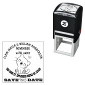 Personalizable Cute Cat日付の保存 セルフインキングスタンプ (インサイチュ)