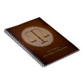 Personalizable Lawyer Notebook - はかりで測 of Justice ノートブック (右側)
