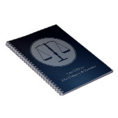 Personalizable Lawyer Notebook - はかりで測 of Justice ノートブック (右側)