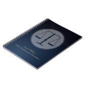 Personalizable Lawyer Notebook - はかりで測 of Justice ノートブック (左側)
