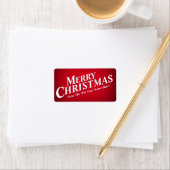 Personalizable Meerry Christmas Sticky Labels ラベル (インサイチュ)