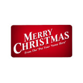 Personalizable Meerry Christmas Sticky Labels ラベル (正面)