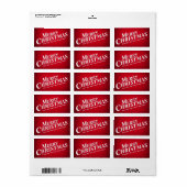 Personalizable Meerry Christmas Sticky Labels ラベル (フルシート)