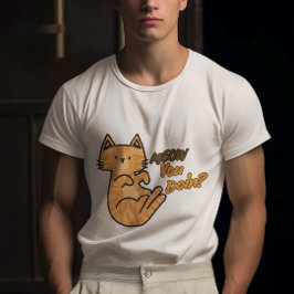 Personalizable Meow You Doin? Tシャツ