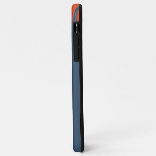 Personalizable NavyとOrange Case-Mate iPhoneケース (裏面/左)