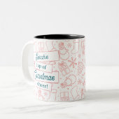 Personalizable Red Cup of Cheer Christmas Mug ツートーンマグカップ (正面左)