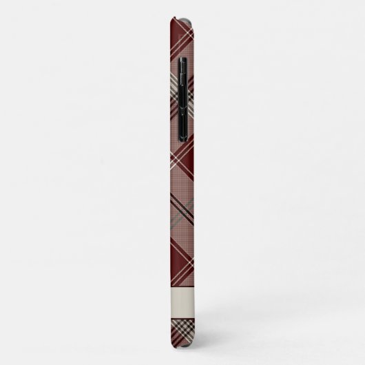 Personalizable Red & Tan Plaid Case-Mate iPhoneケース (裏面/左)