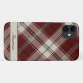 Personalizable Red & Tan Plaid Case-Mate iPhoneケース (裏面(横))