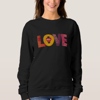 Personalizable Valentine’s Day Heart Love Women’s  スウェットシャツ