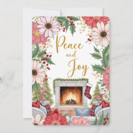 Personalizable Vintage  Flat Holiday Card  シーズンカード