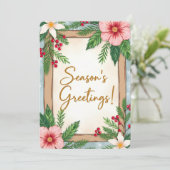 Personalizable Vintage  Flat Holiday Card  シーズンカード (スタンド正面)