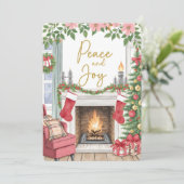 Personalizable Vintage  Flat Holiday Card  シーズンカード (スタンド正面)