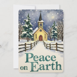 Personalizable Vintage  Flat Holiday Card  シーズンカード