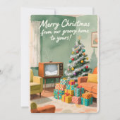 Personalizable Vintage  Flat Holiday Card  シーズンカード (正面)