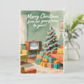 Personalizable Vintage  Flat Holiday Card  シーズンカード (スタンド正面)