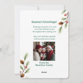 Personalizable Vintage  Flat Holiday Card  シーズンカード (裏面)