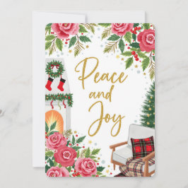 Personalizable Vintage  Flat Holiday Card  シーズンカード