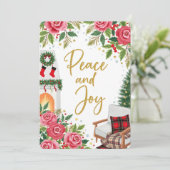 Personalizable Vintage  Flat Holiday Card  シーズンカード (スタンド正面)