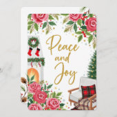 Personalizable Vintage  Flat Holiday Card  シーズンカード (正面/裏面)