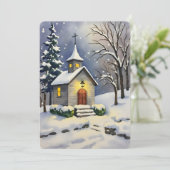 Personalizable Vintage Flat Holiday Card シーズンカード (スタンド正面)