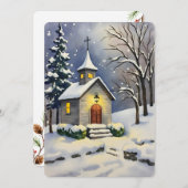 Personalizable Vintage Flat Holiday Card シーズンカード (正面/裏面)